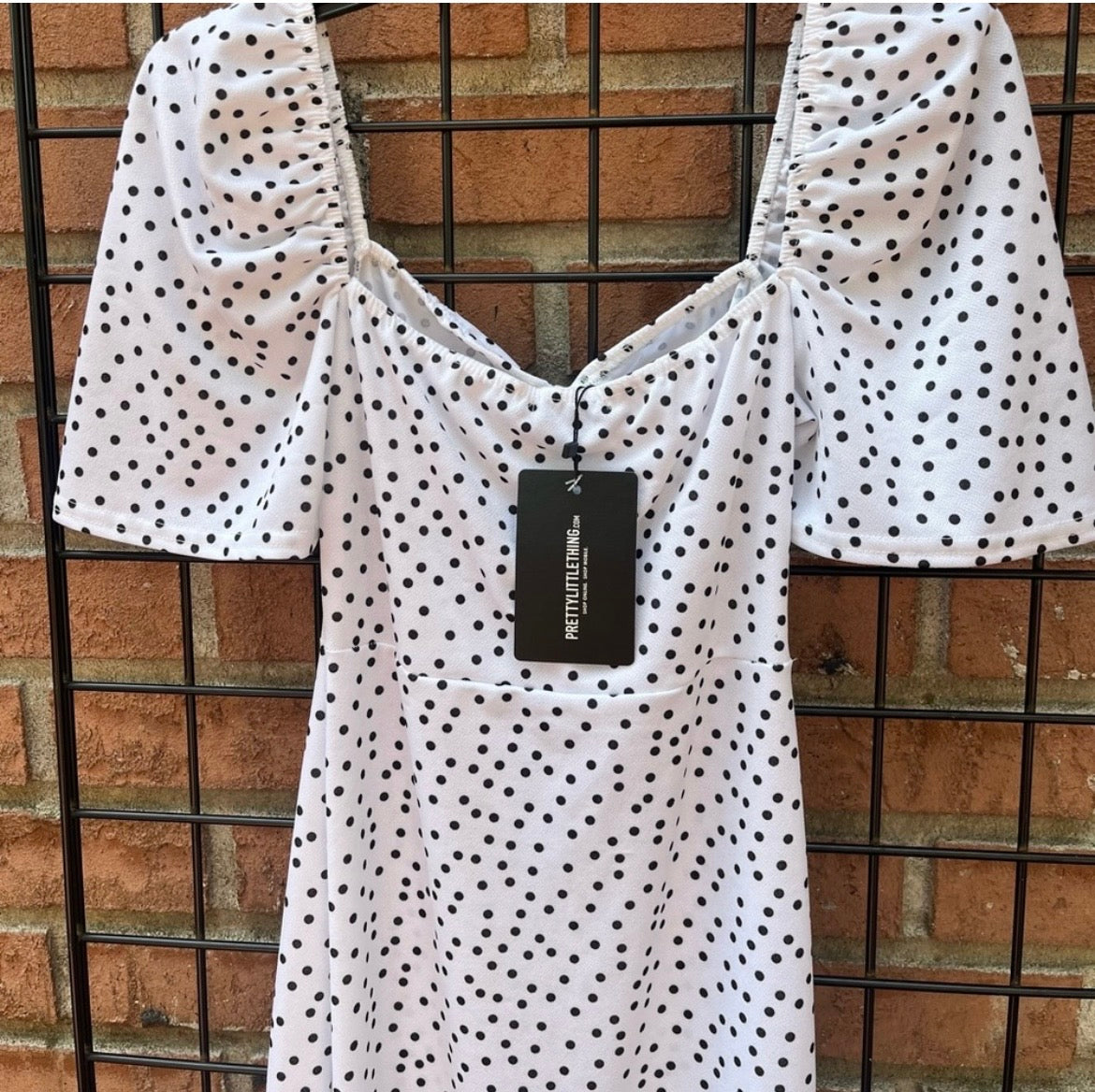 Pretty Little Thing Black and White Polka Dot Dress