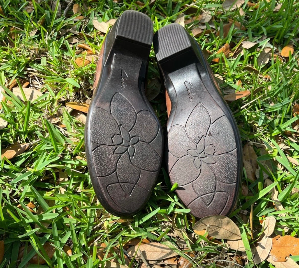 Clarks Leather Ankle Booties