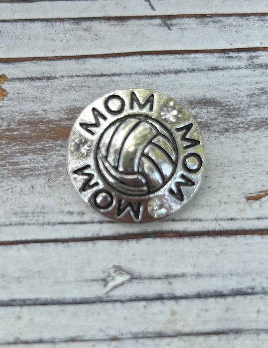 Volleyball Mom Snap Bead 18mm