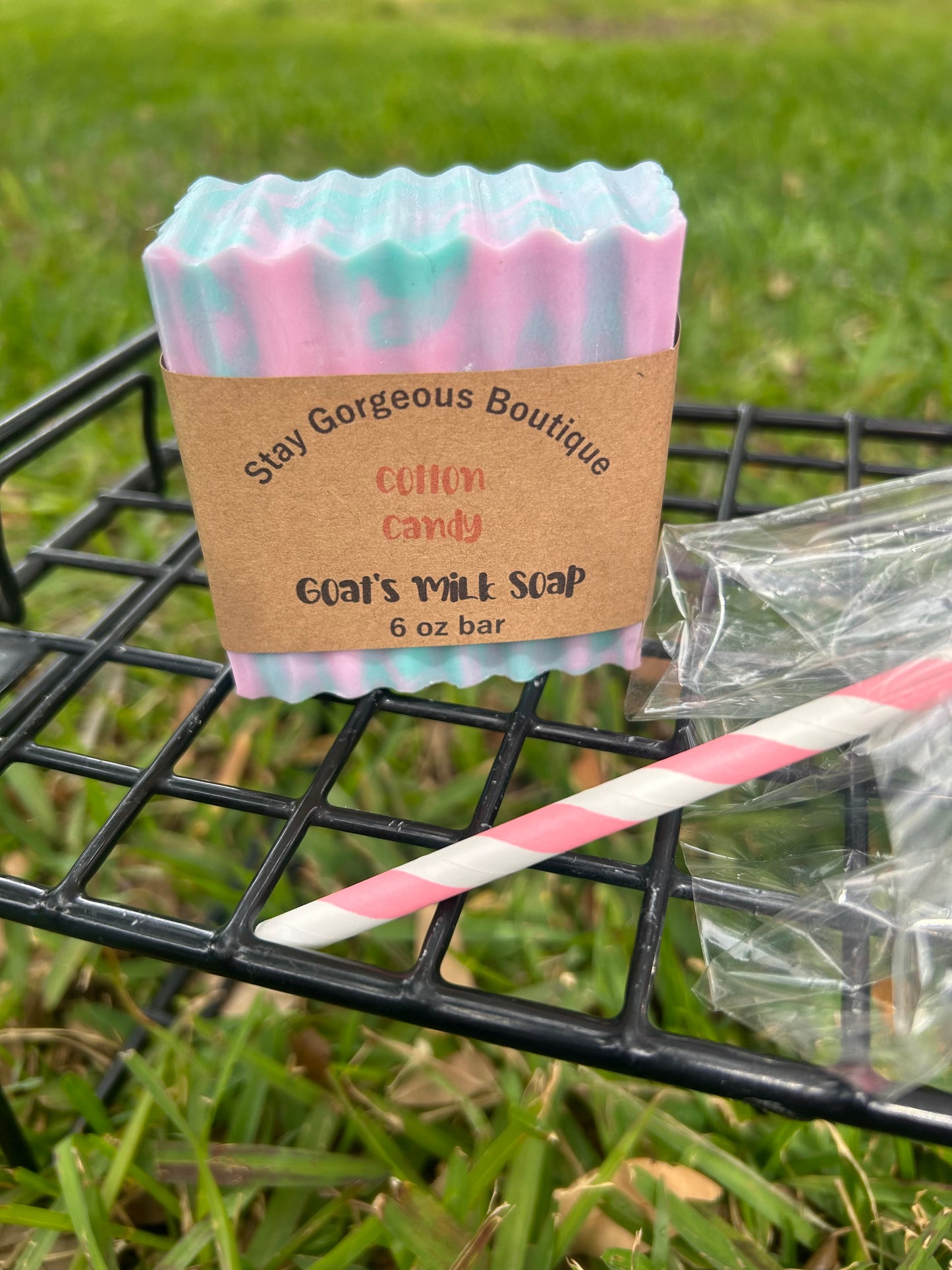 Pink Cotton Candy Goat’s Milk Soap & Loofah Set