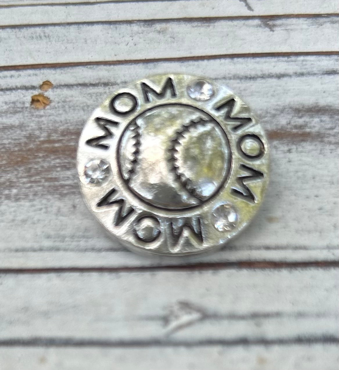 Baseball Mom Snap Bead 18mm