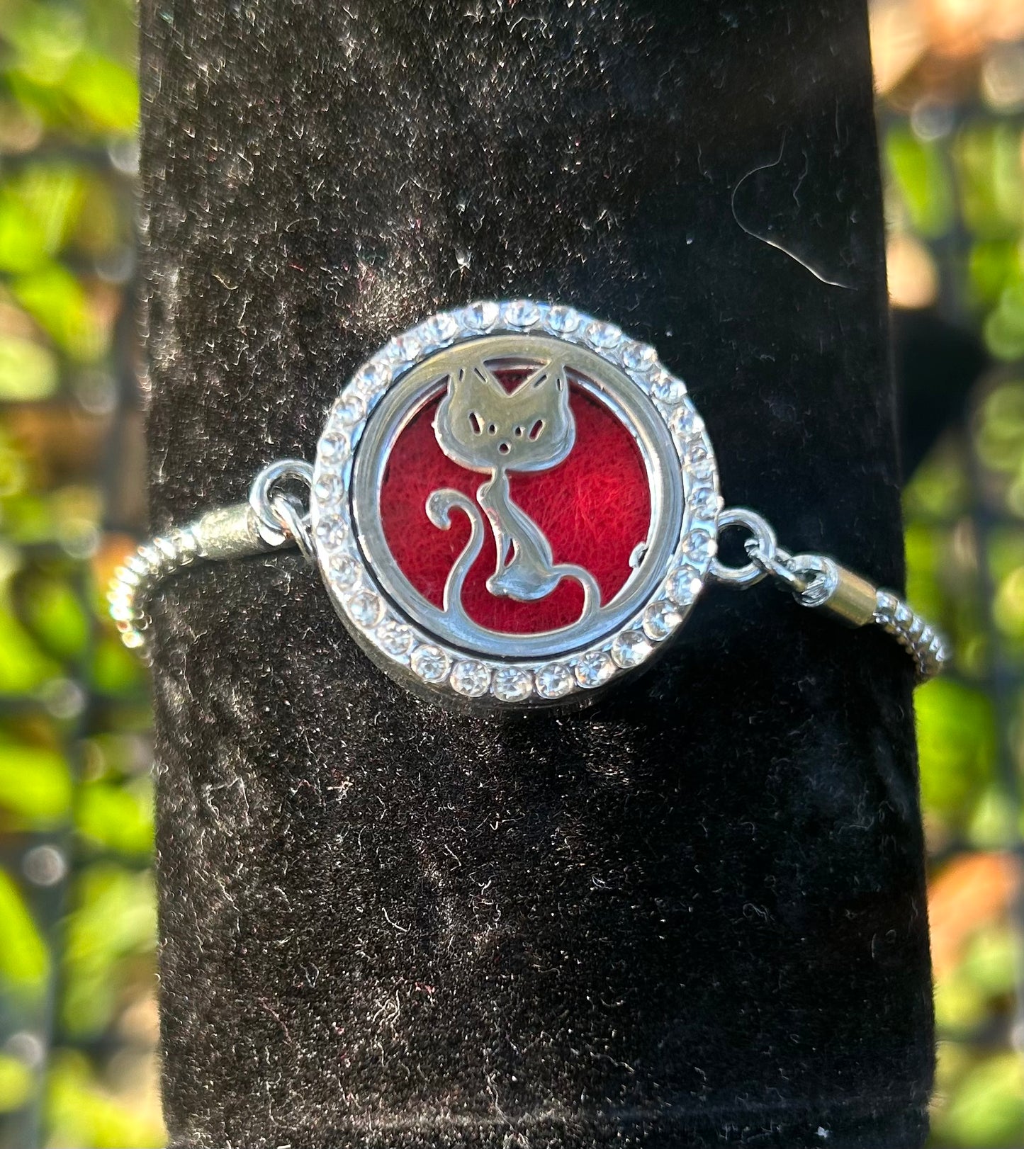 Cat Essential Oil Diffuser Bracelet Includes Lavender Essential Oil