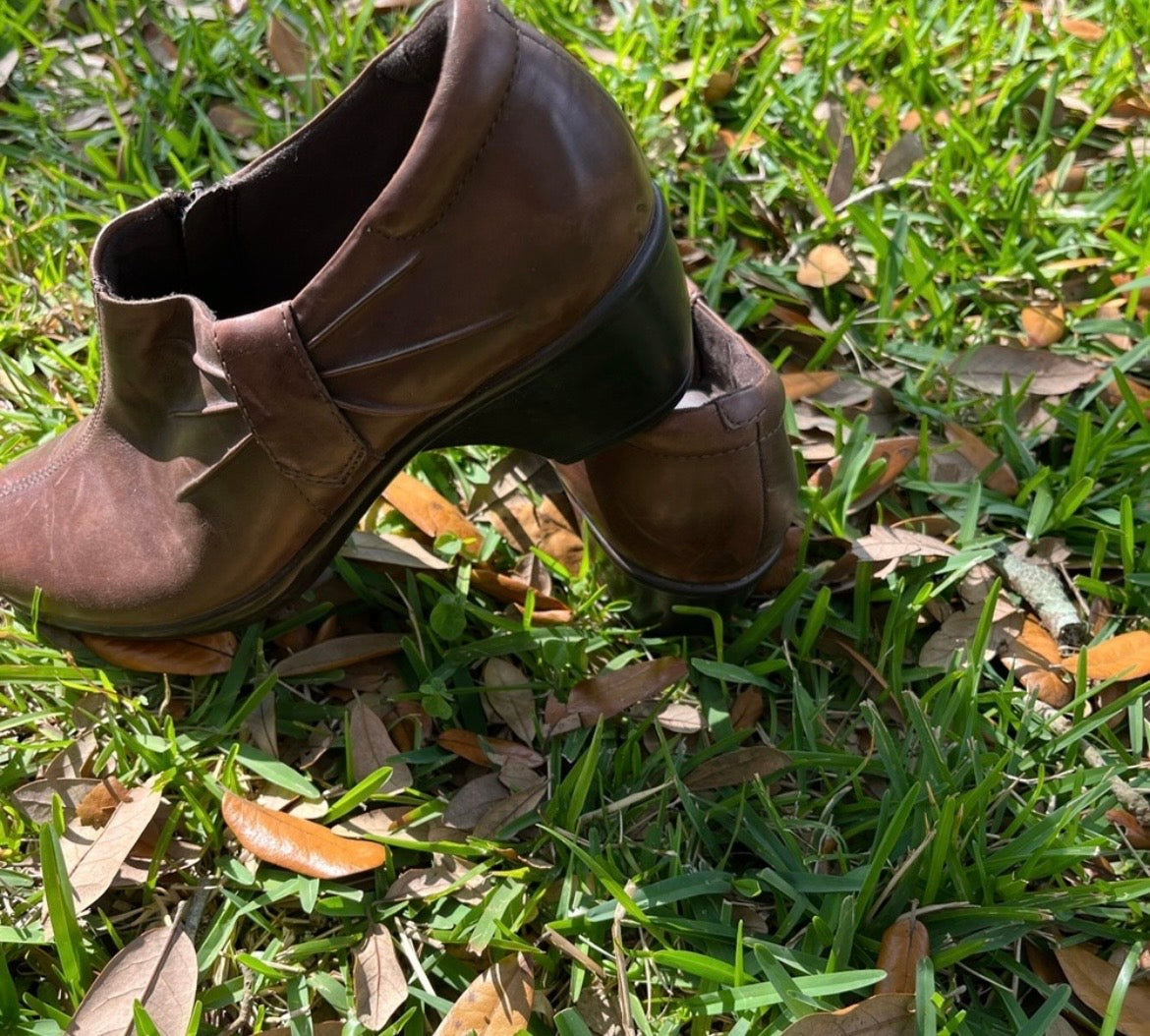 Clarks Leather Ankle Booties