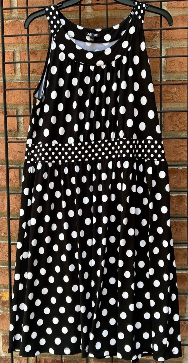 Apt. 9 Black and White Polka Dot Dress