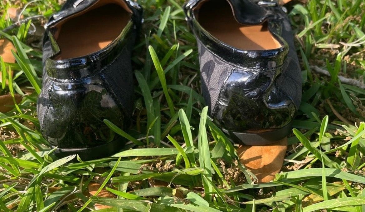 Black Felisha Signature Coach Flats