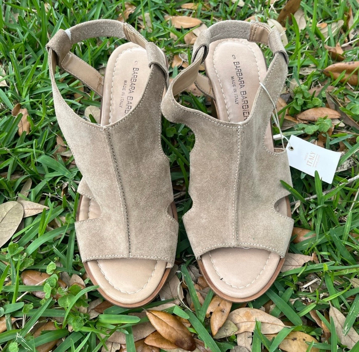 Barbara Barberi Tan Leather Wedges - Made in Italy