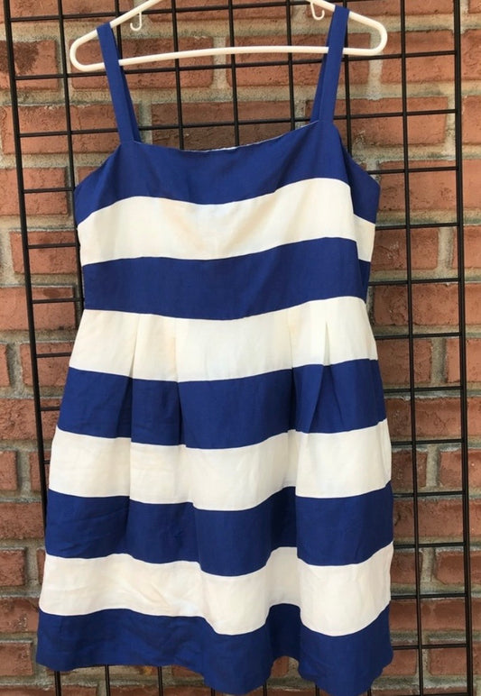 Ann Taylor Loft Blue and White Dress