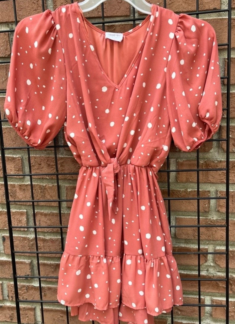 Sienna Sky Dress Blush and White