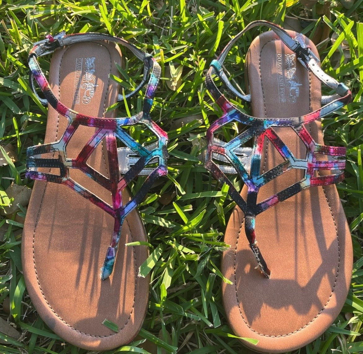 Coach and Four Multi Color Sandals