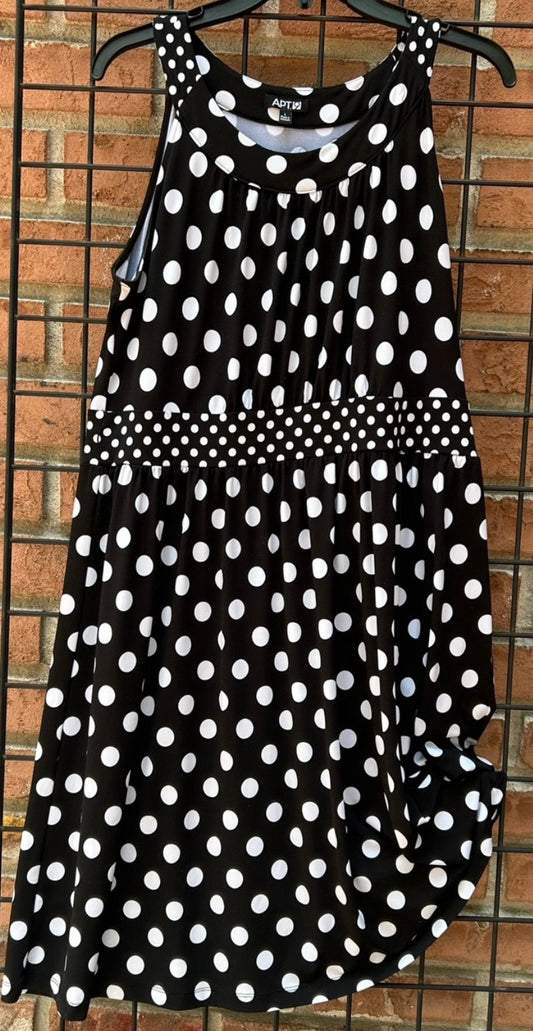 Apt. 9 Black and White Polka Dot Dress
