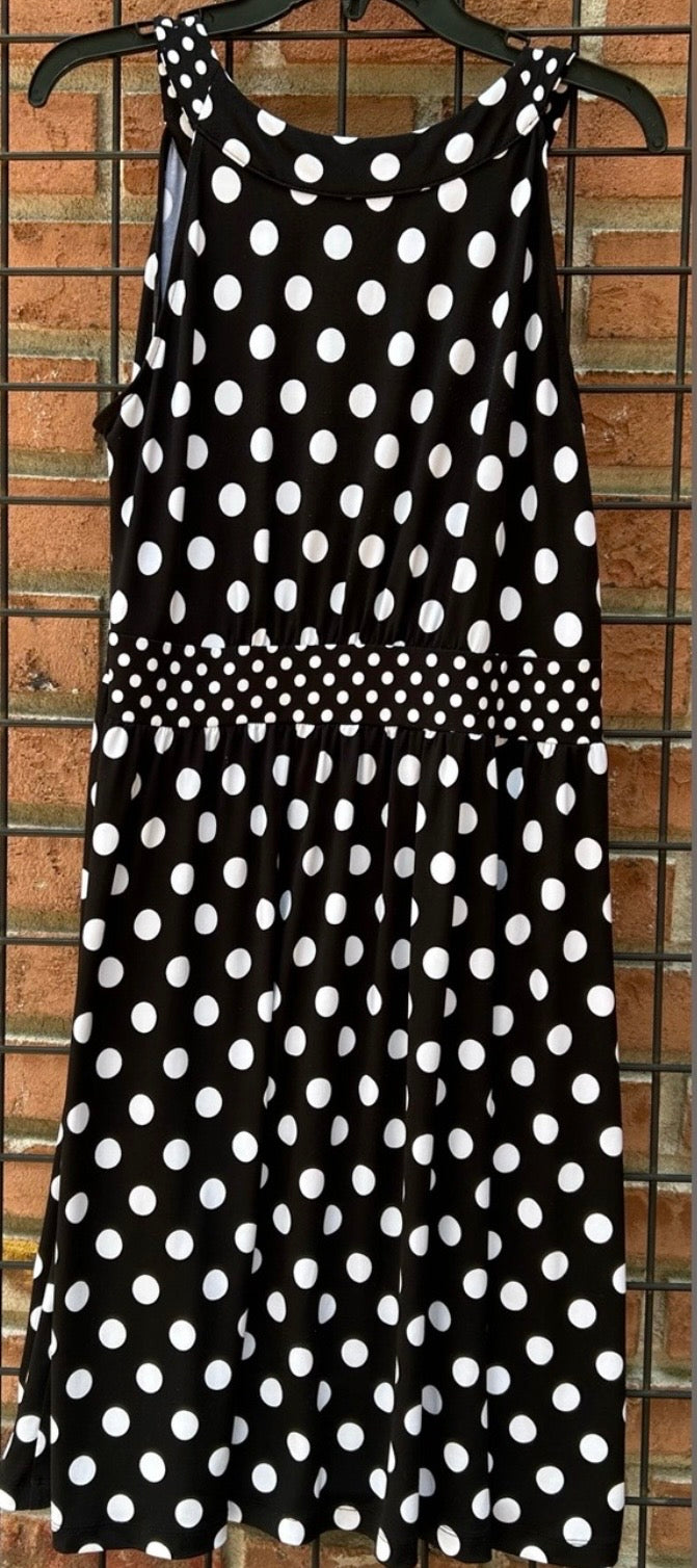 Apt. 9 Black and White Polka Dot Dress