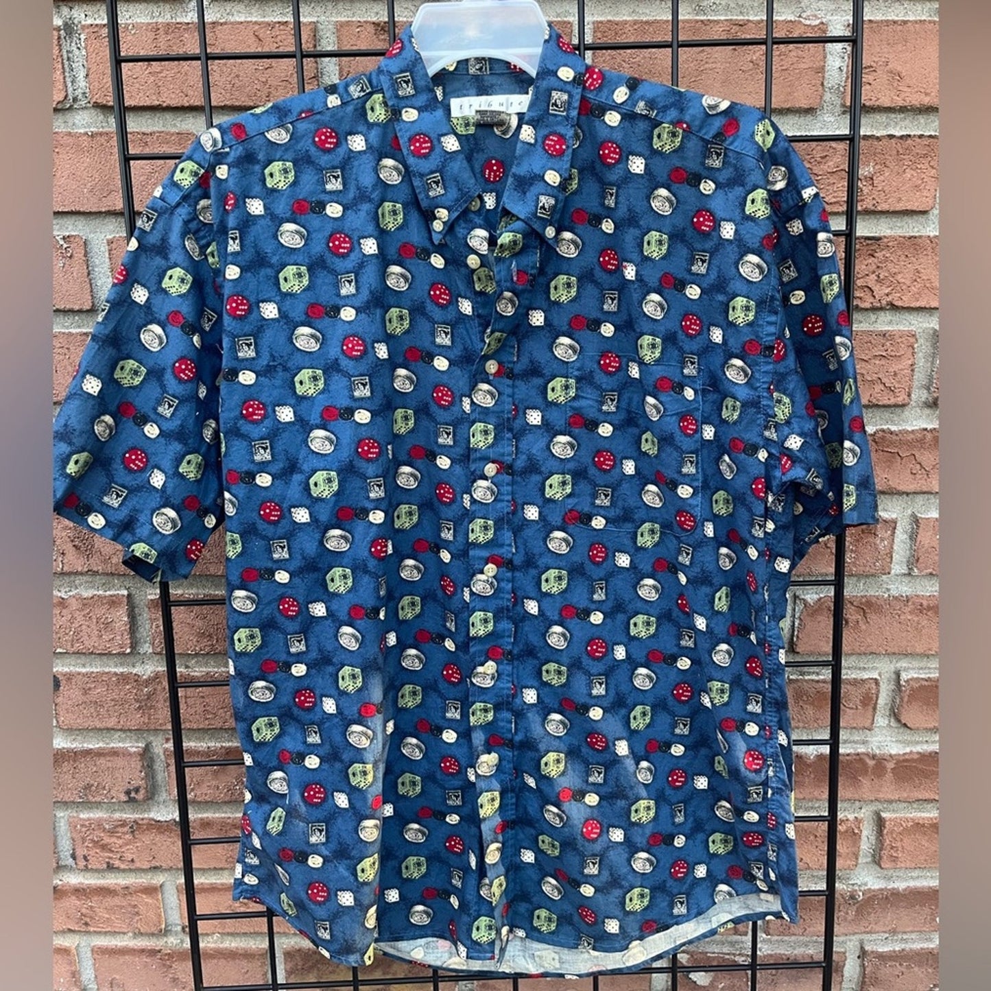 Tribute Casino Gambling Button Down Shirt