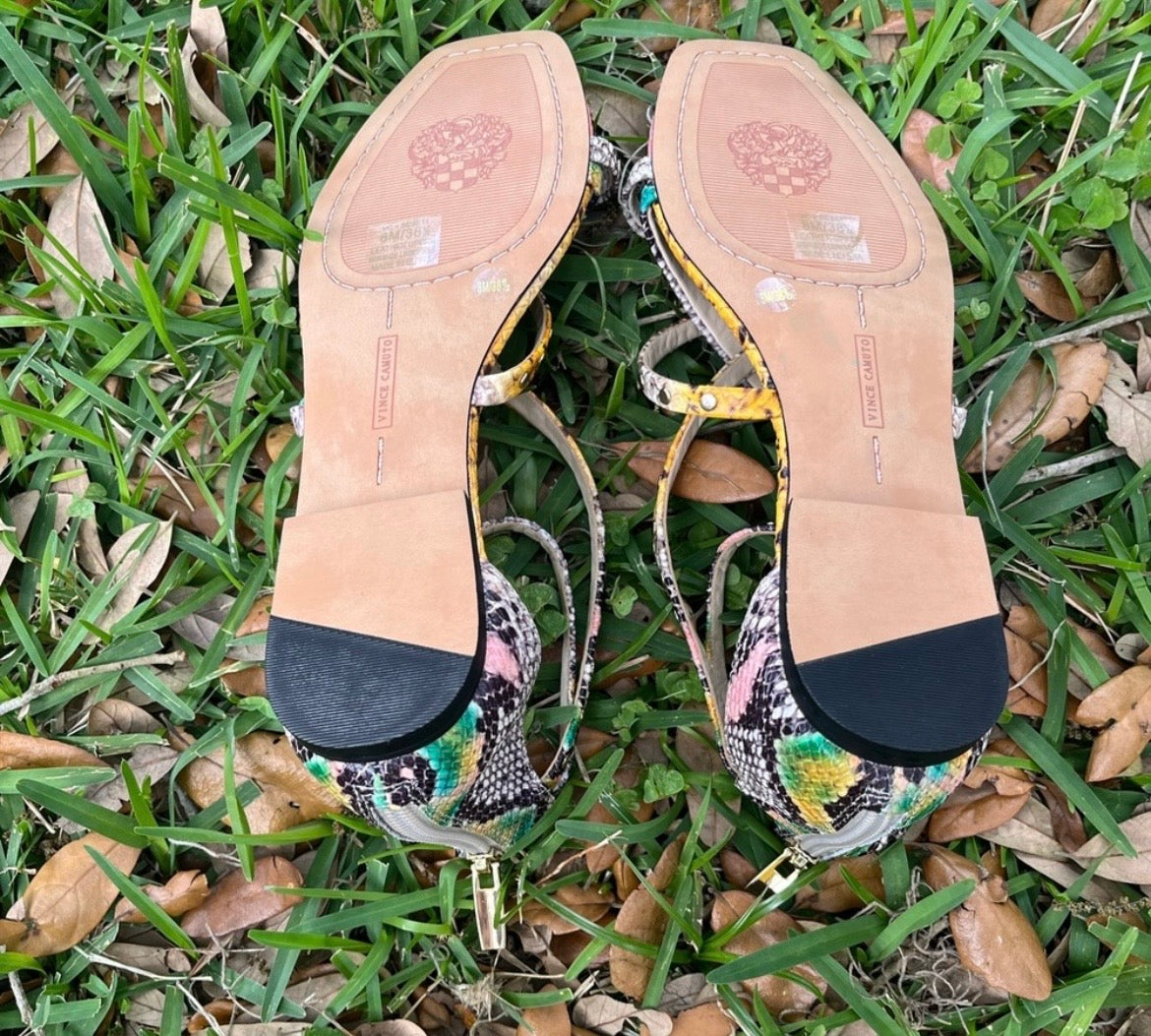 Vince Camuto Snakeskin Pattern Sandals