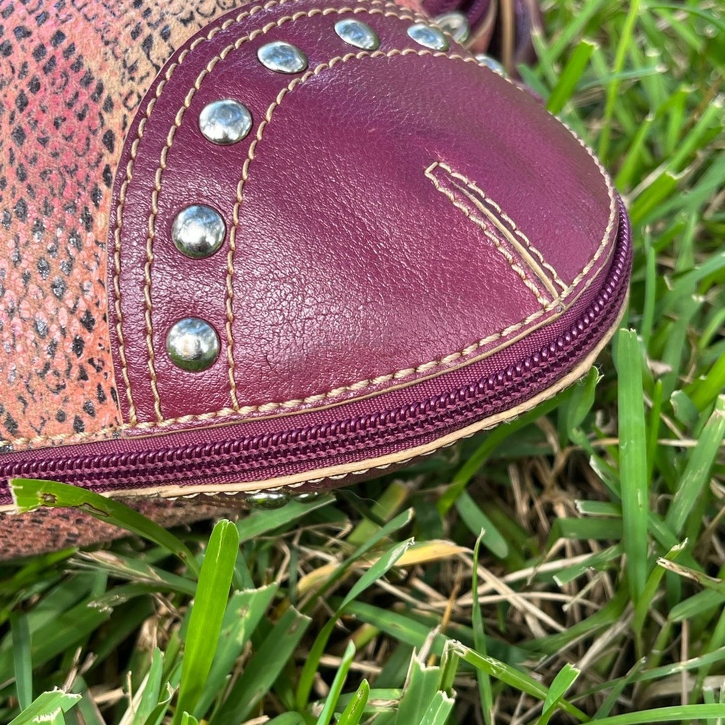 Vintage Sharif Purse with Bottom Zipper to Expand