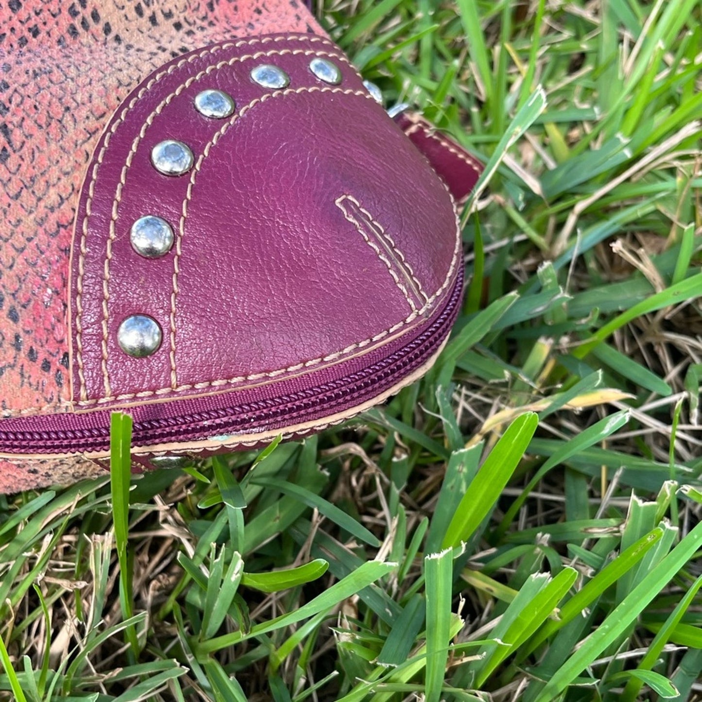 Vintage Sharif Purse with Bottom Zipper to Expand