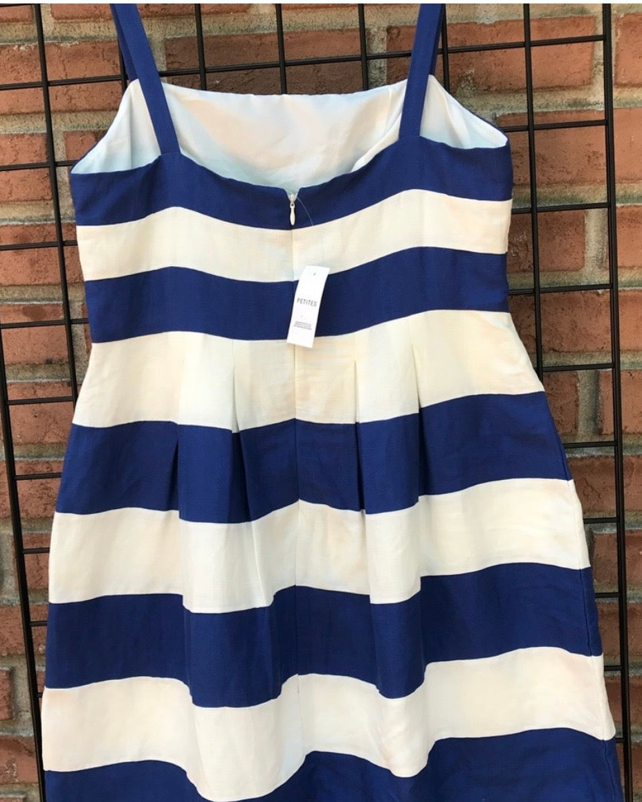 Ann Taylor Loft Blue and White Dress