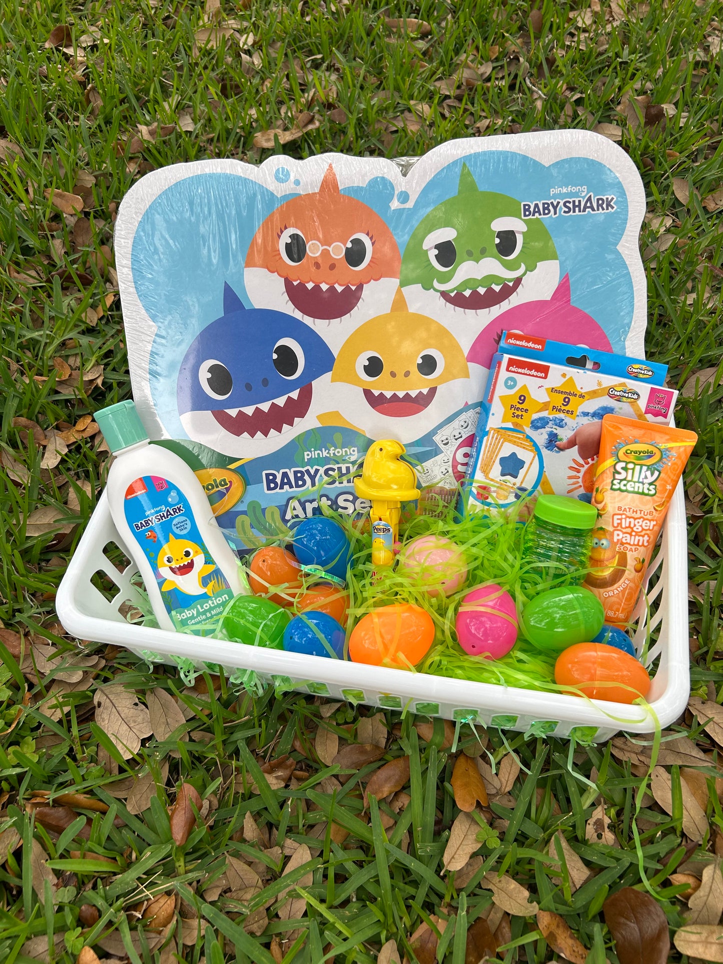 Baby Shark Easter Basket Includes Egg Dying Kit