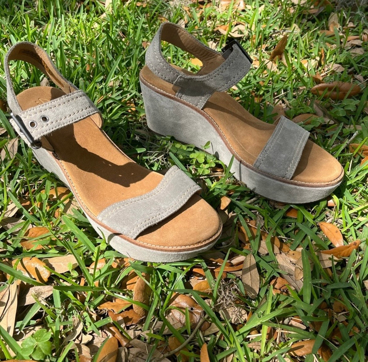Suede Clarks Aisley Orchard Wedges