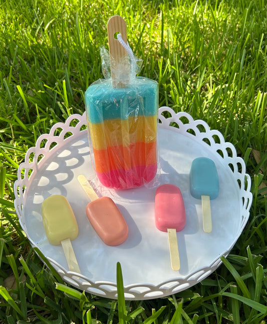 4 Popsicle Goat’s Milk Soap and Loofah