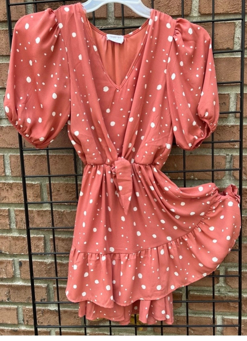 Sienna Sky Dress Blush and White