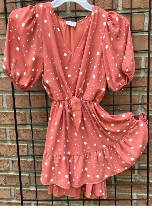 Sienna Sky Dress Blush and White