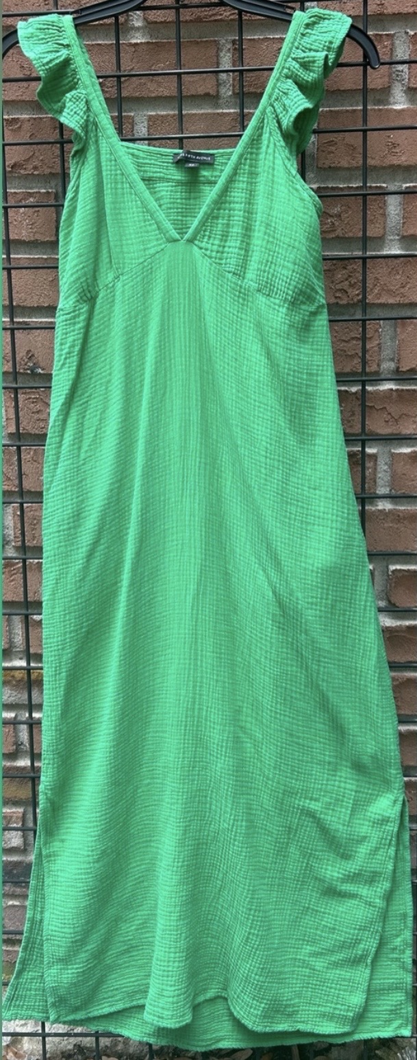 Saks Fifth Avenue Bright Green Dress