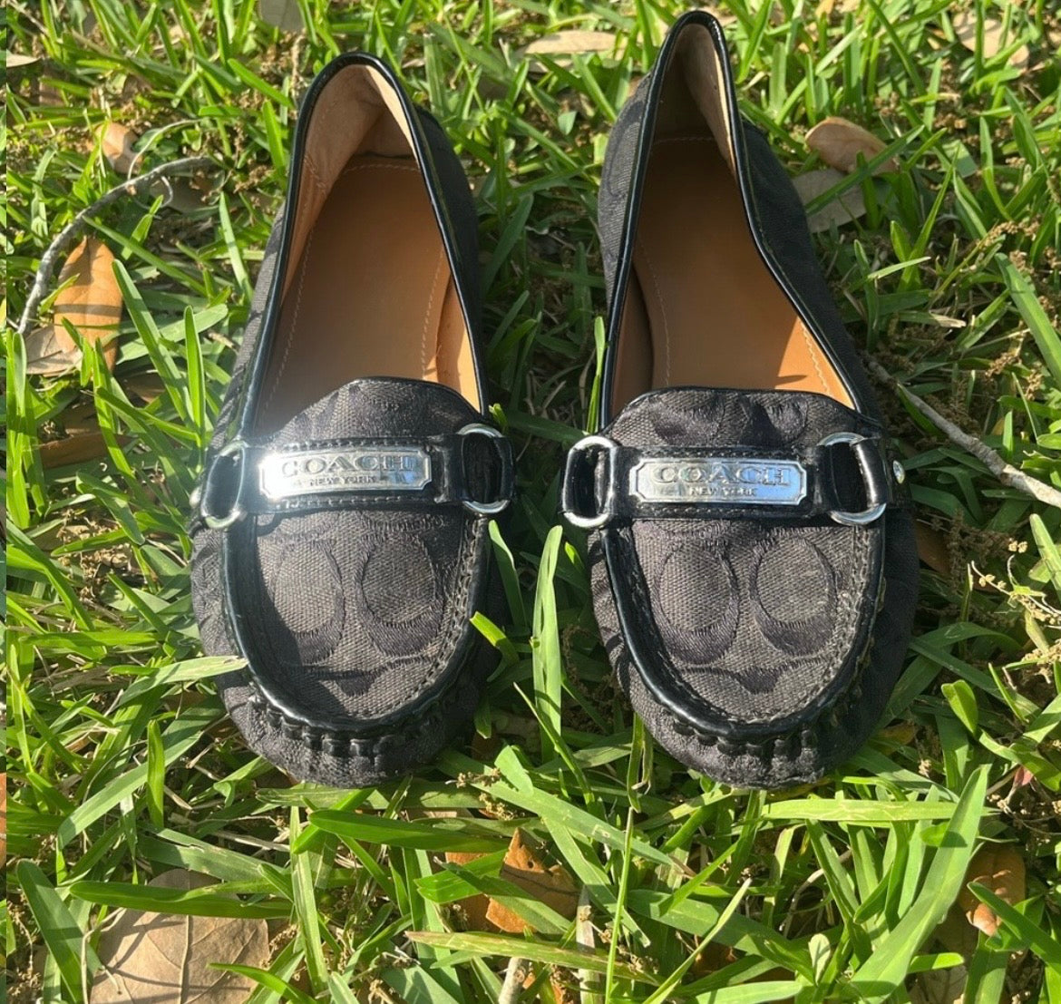 Black Felisha Signature Coach Flats