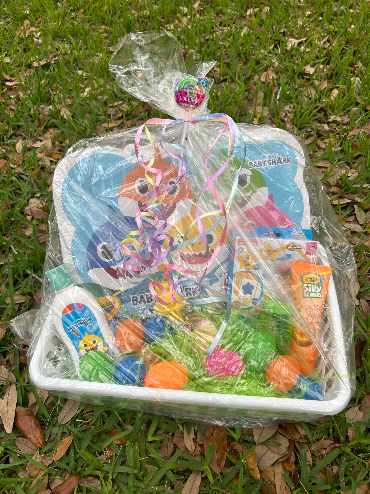 Baby Shark Easter Basket Includes Egg Dying Kit