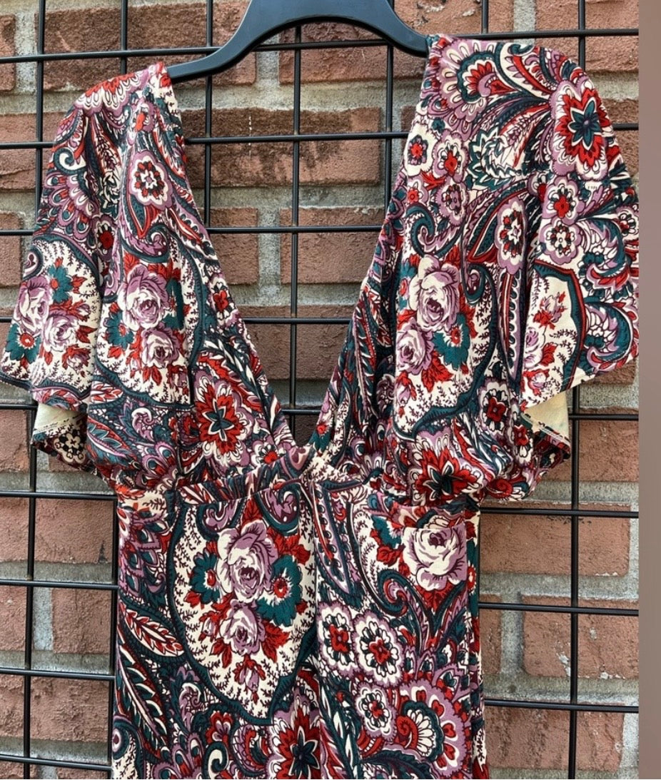 Indah Penelope Paisley Print Dress