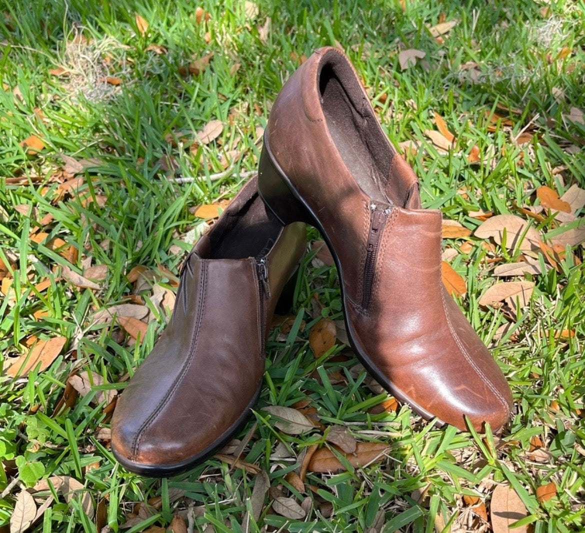 Clarks Leather Ankle Booties