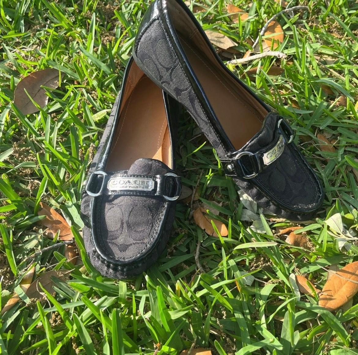 Black Felisha Signature Coach Flats