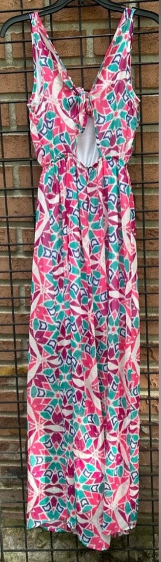 Charlotte Russe Multicolor Geometric Maxi Dress