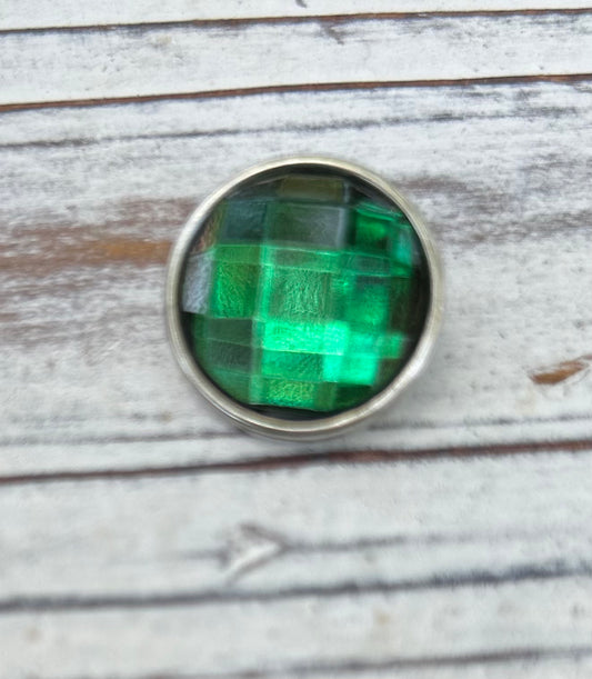 Emerald Green Snap Bead 18mm