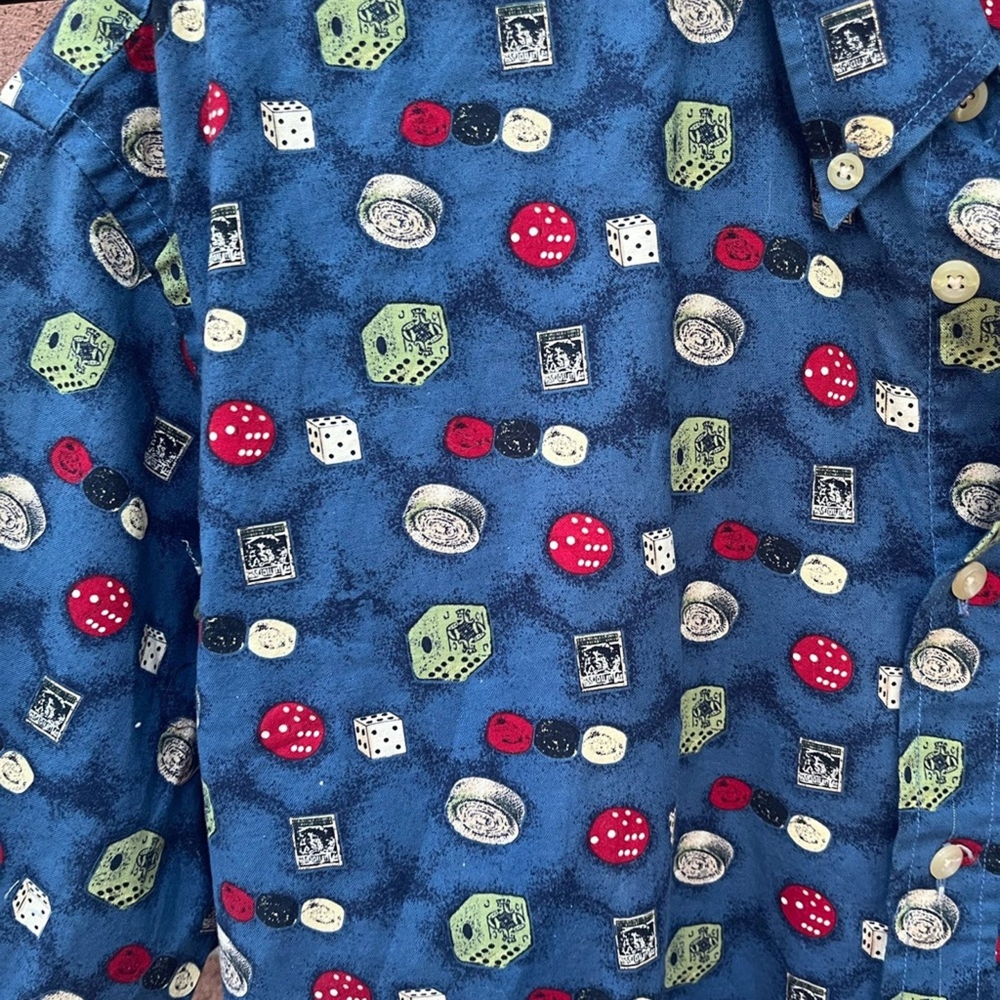 Tribute Casino Gambling Button Down Shirt