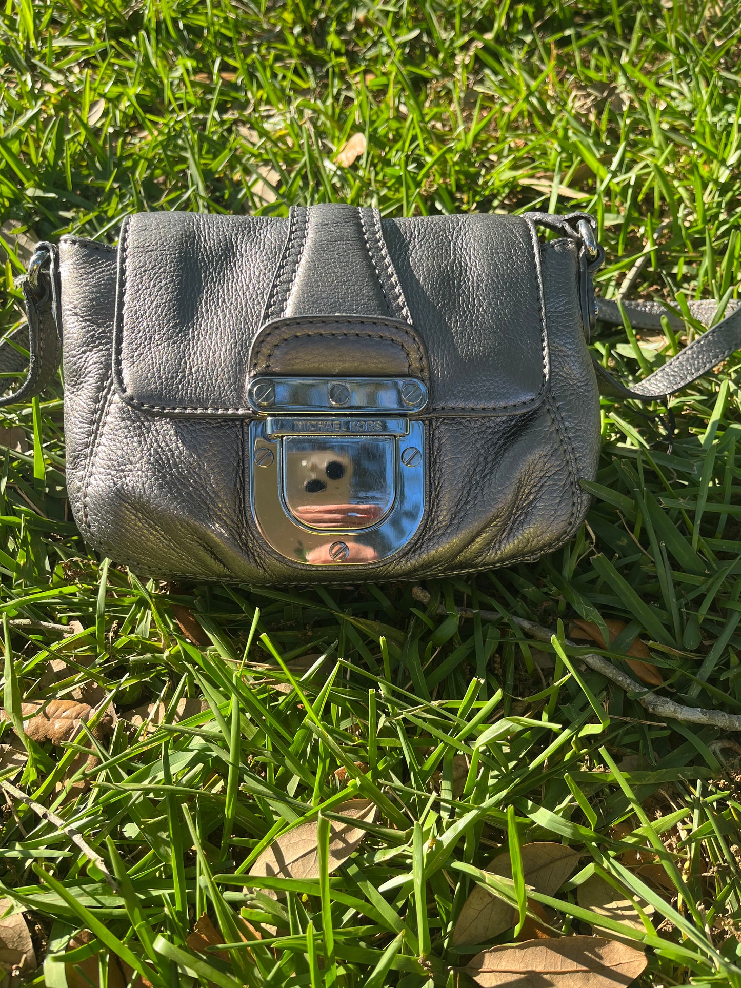 Michael Kors Silver Charlton Crossbody