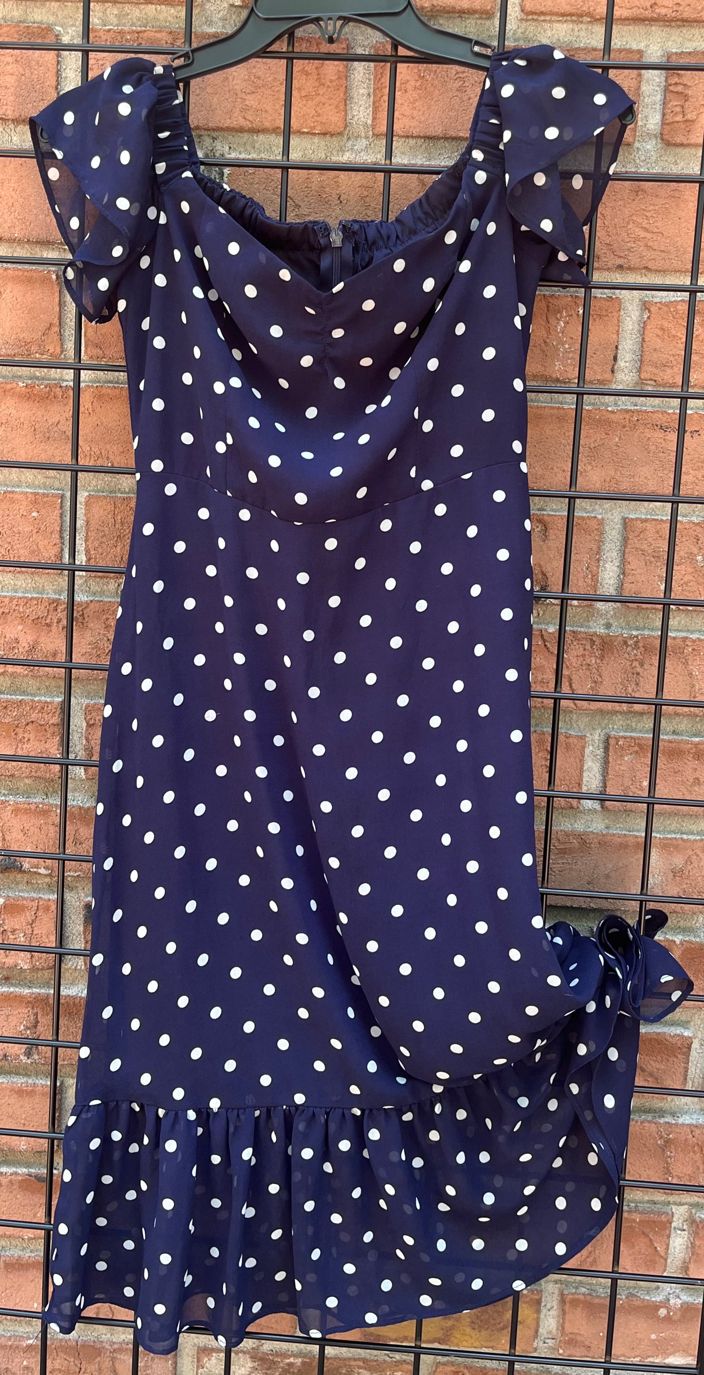 Lulu’s Navy with White Polka Dot Dress