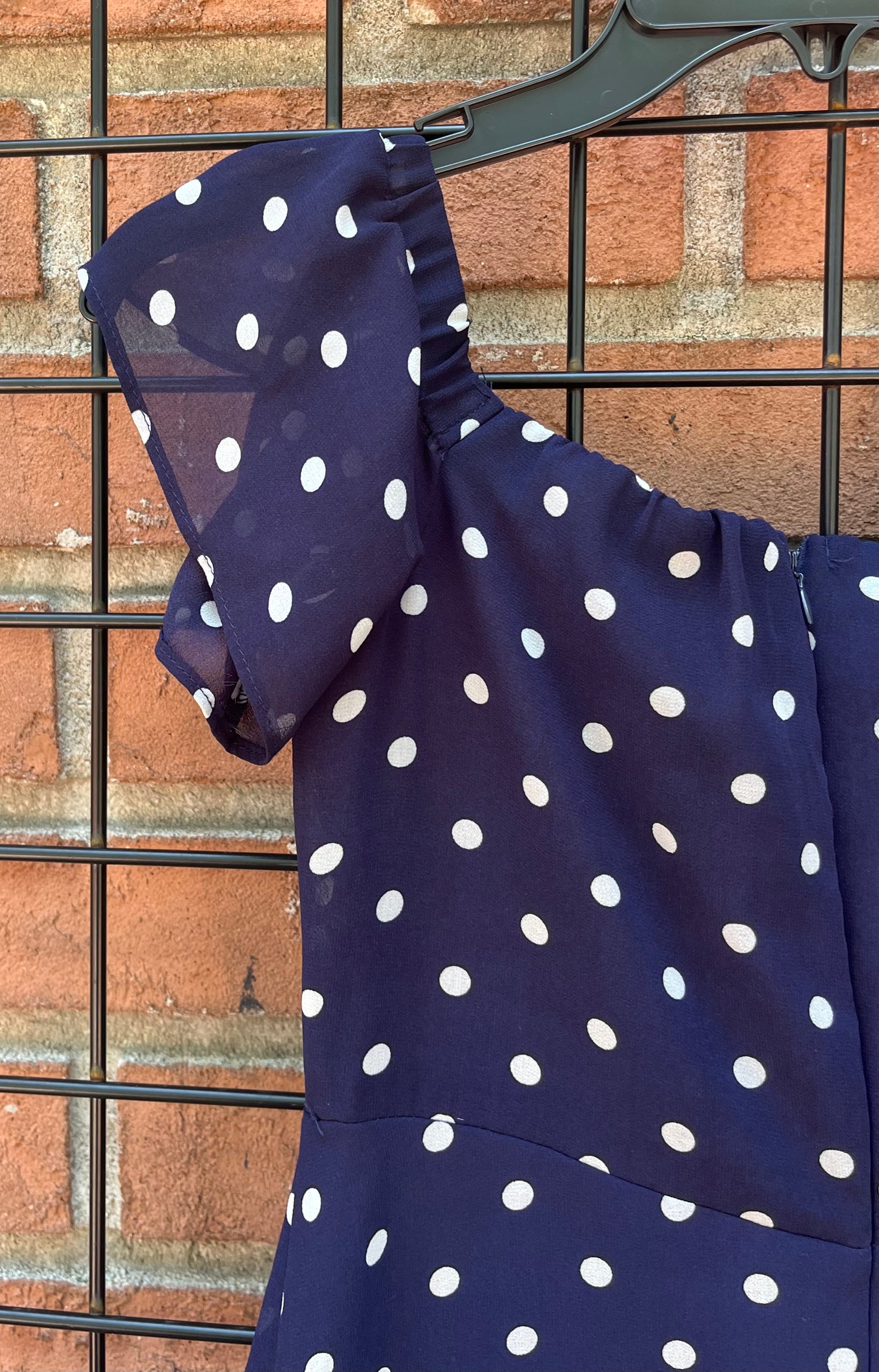 Lulu’s Navy with White Polka Dot Dress