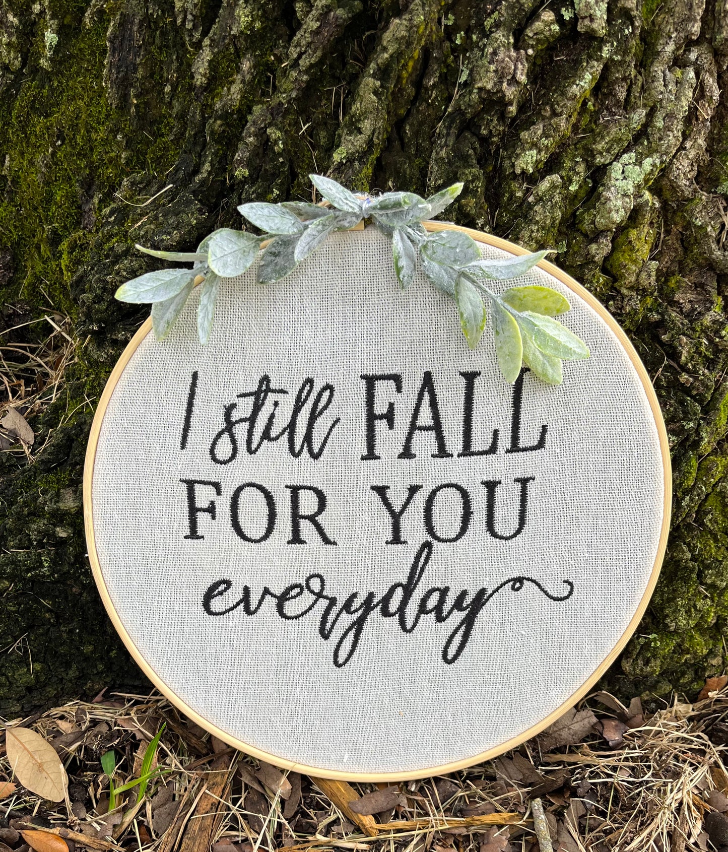 I Still Fall For You Everyday Embroidered Wall Decor