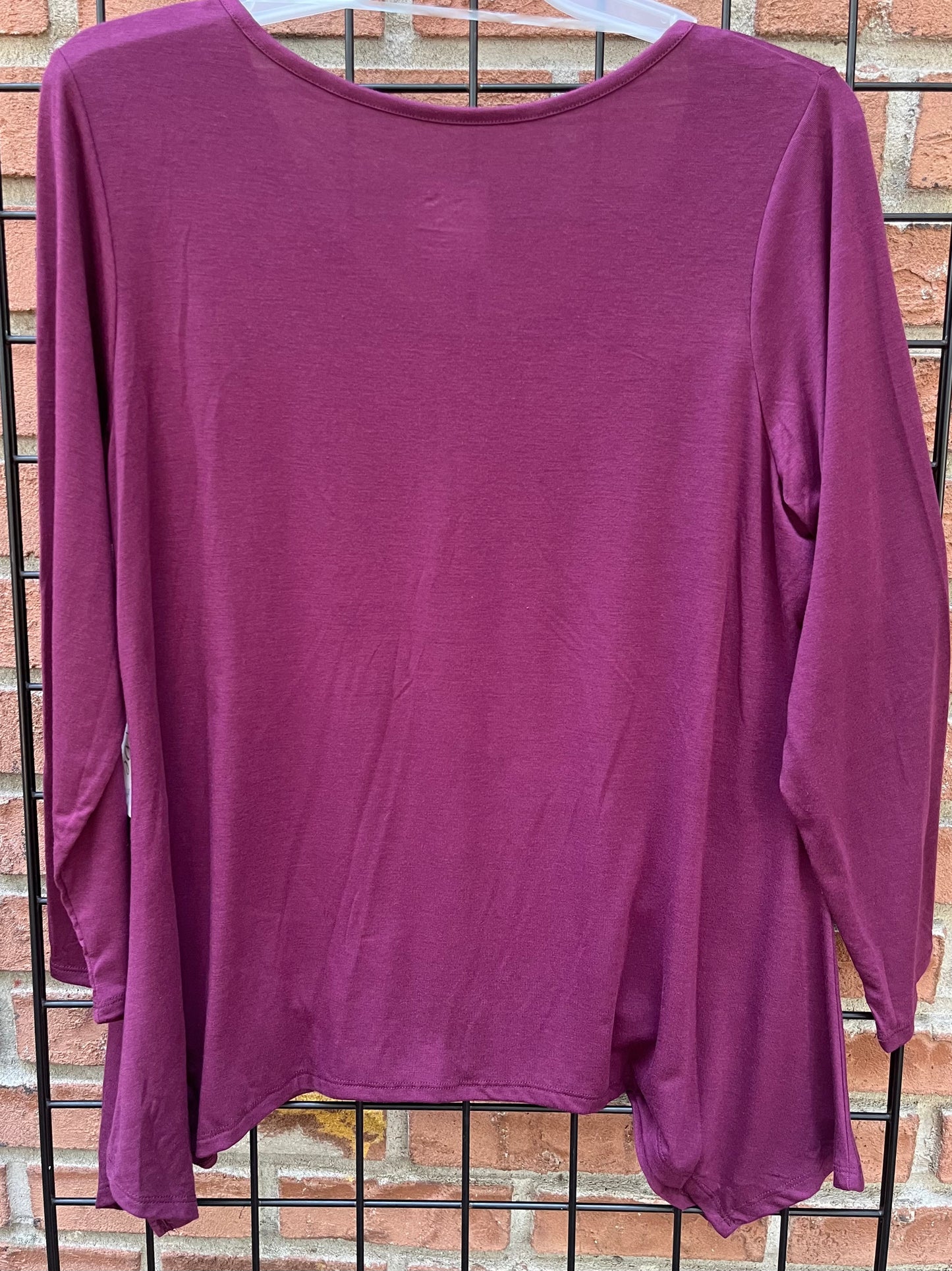 Long Sleeve Maroon Top