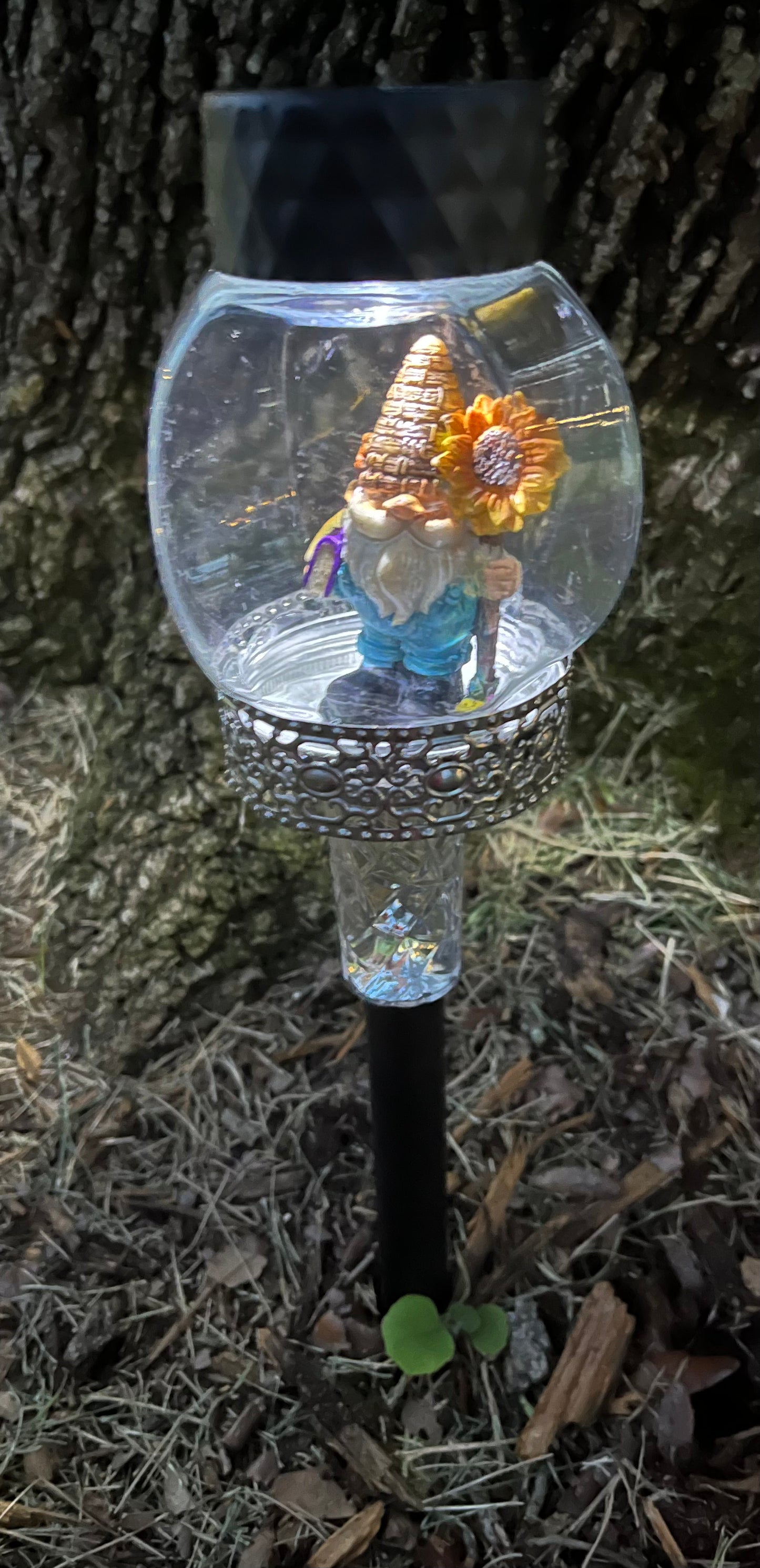 Sunflower Gnome Solar Light