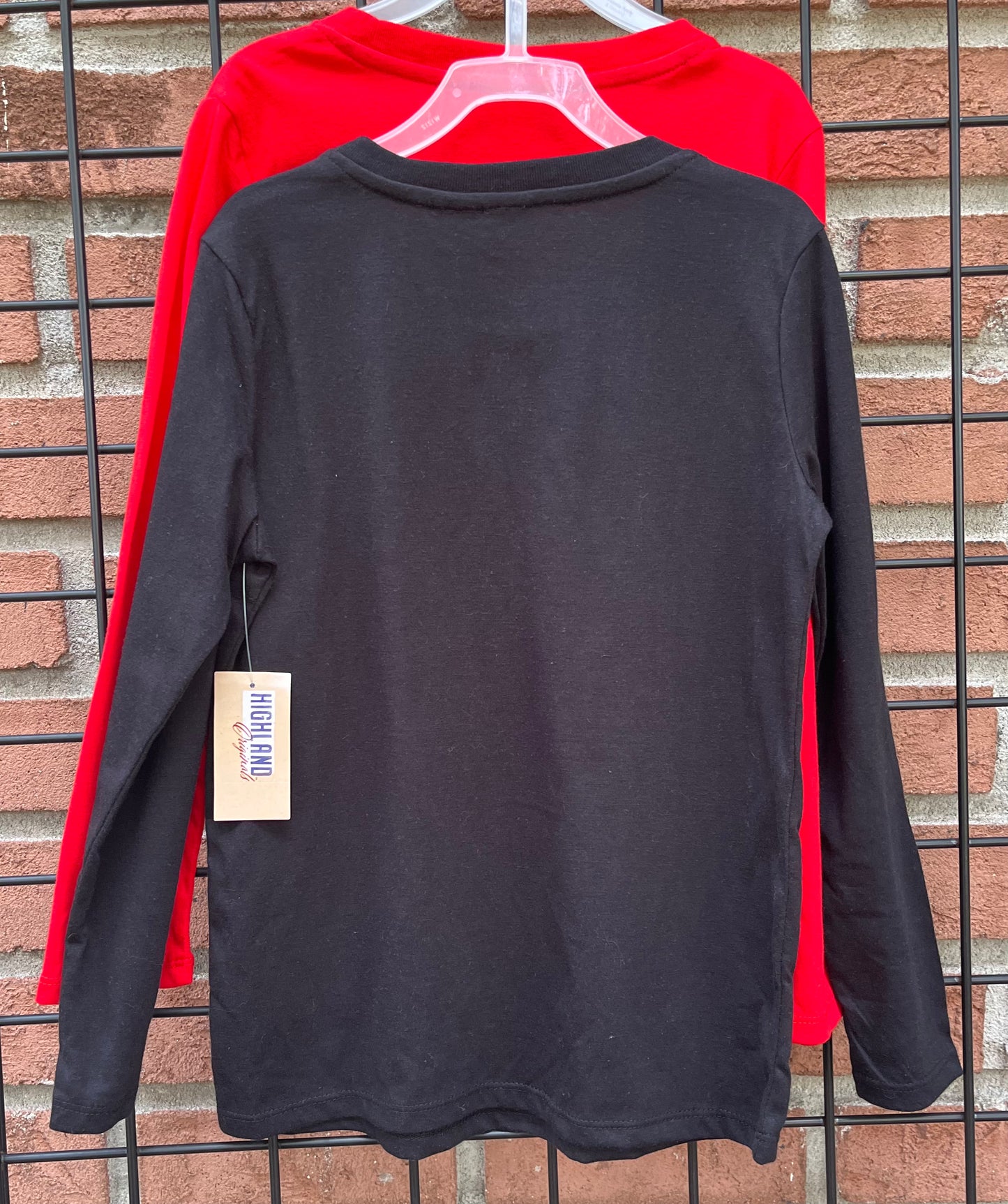 Red and Black 2 Pack of Long Sleeve Shirts