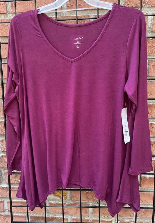 Long Sleeve Maroon Top