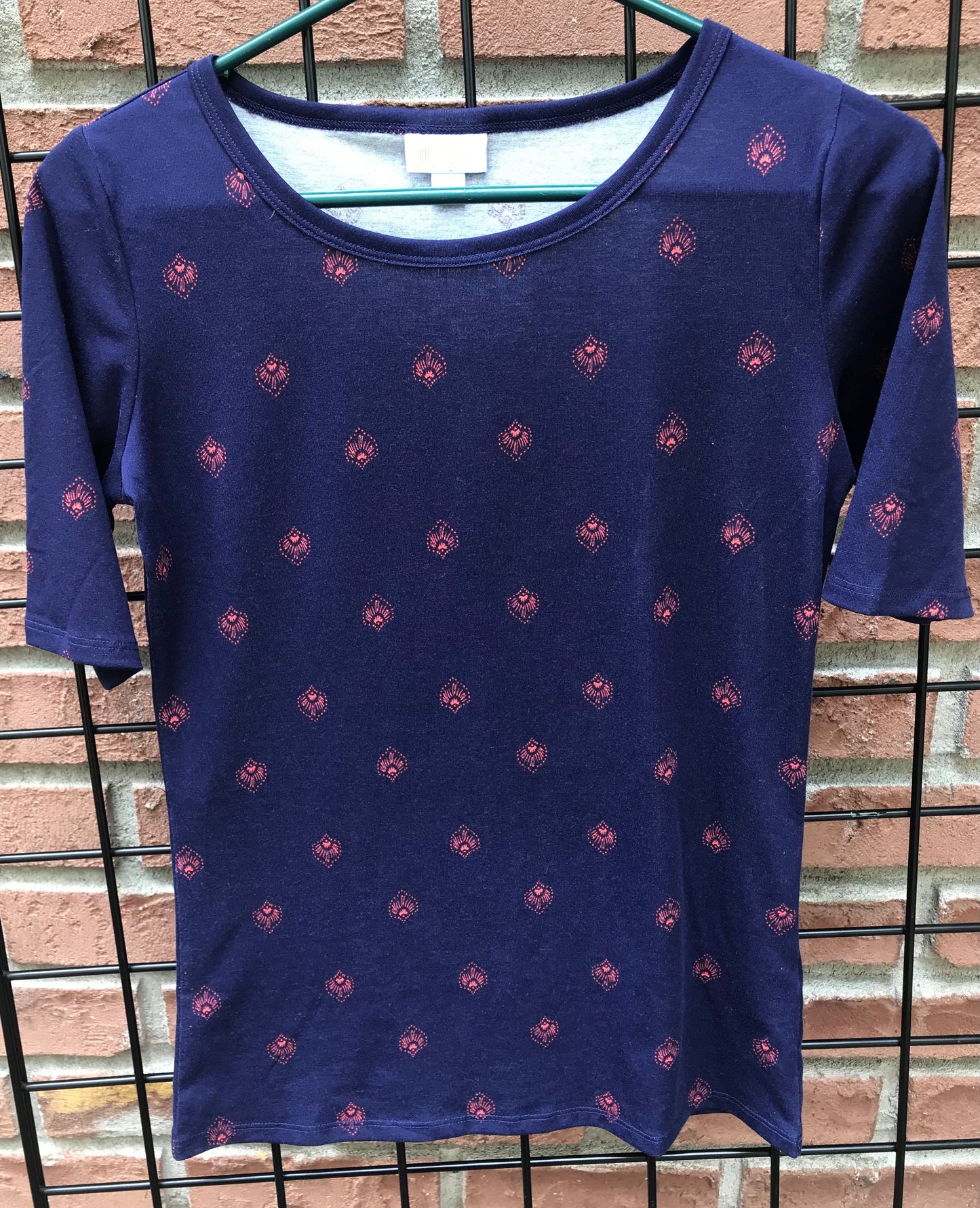 Navy and Red Lularoe Top