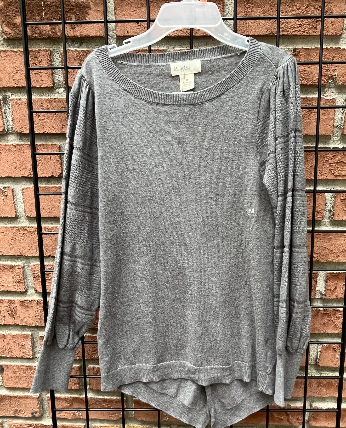 Gray Sweater with Split Back