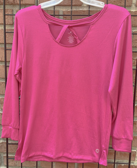 Fuchsia Long Sleeve Blouse