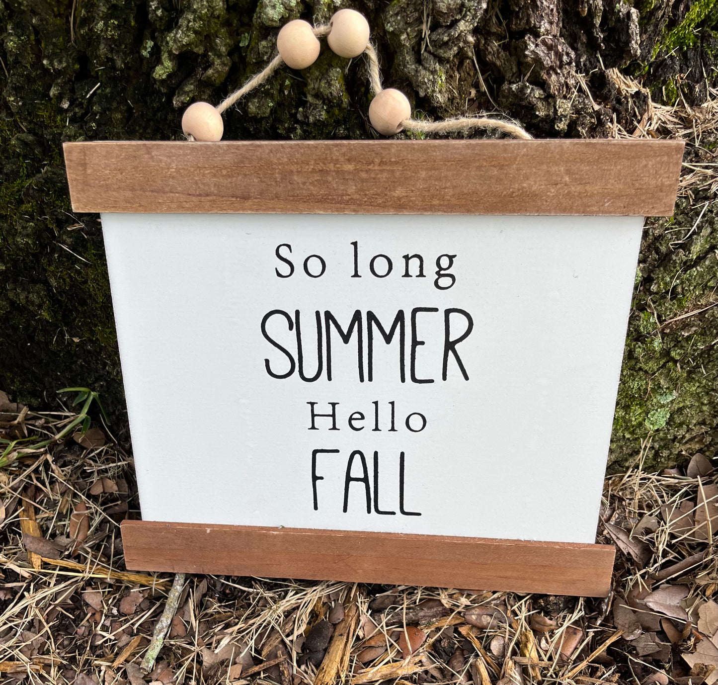 So Long Summer Hello Fall Beaded Wall Decor