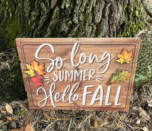 So Long Summer Hello Fall Wall Decor