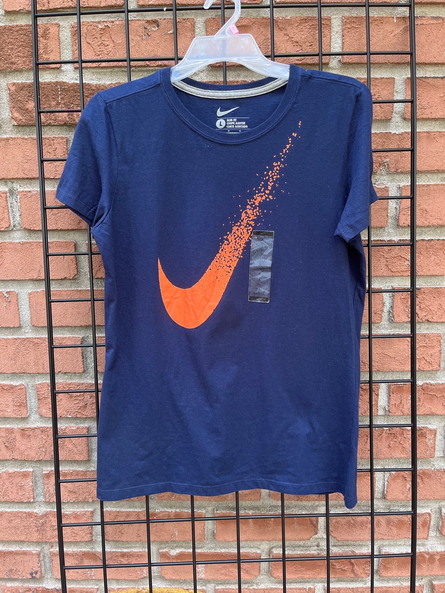 Navy and Orange Nike Top