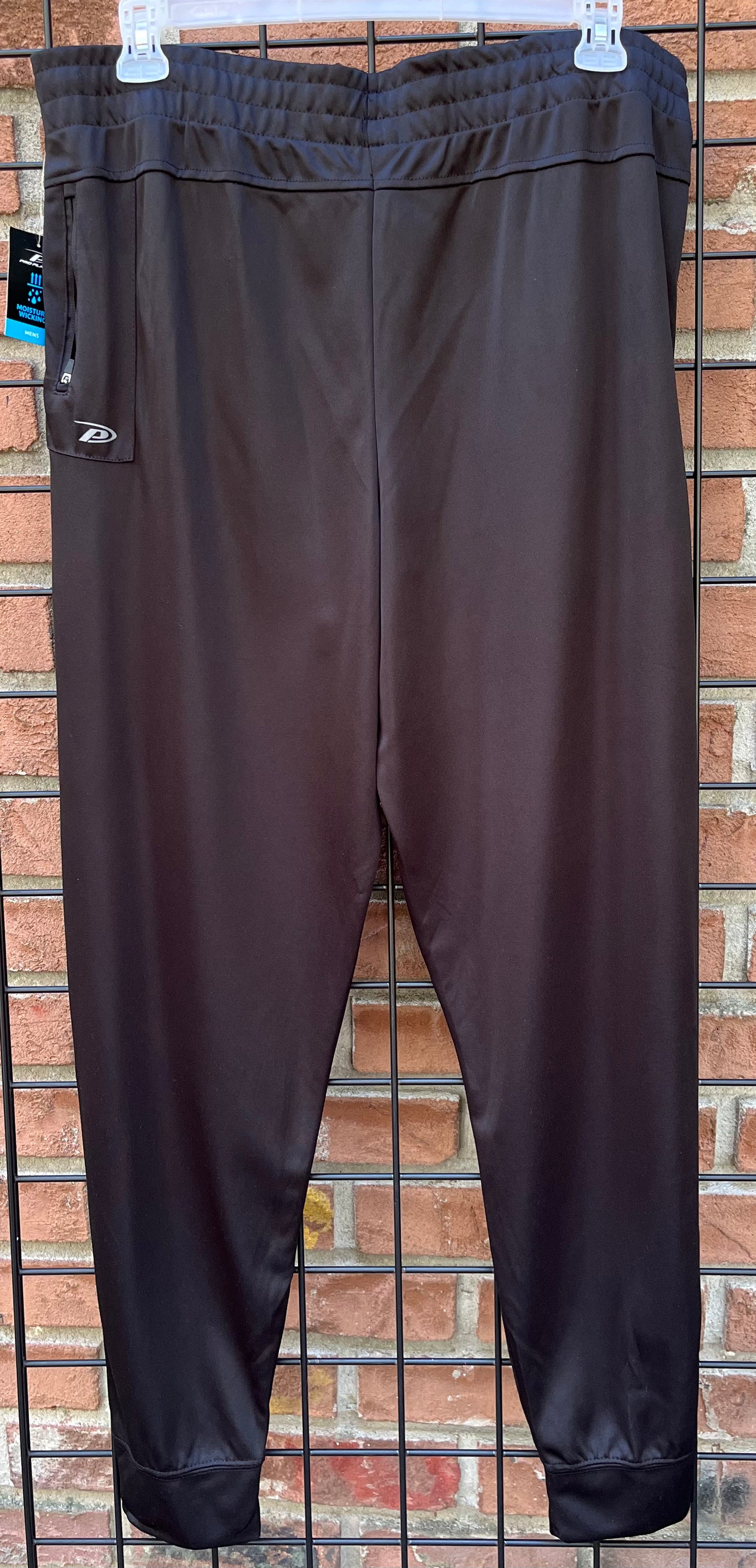 Mens Wicking Athletic Pants with Side-pocket