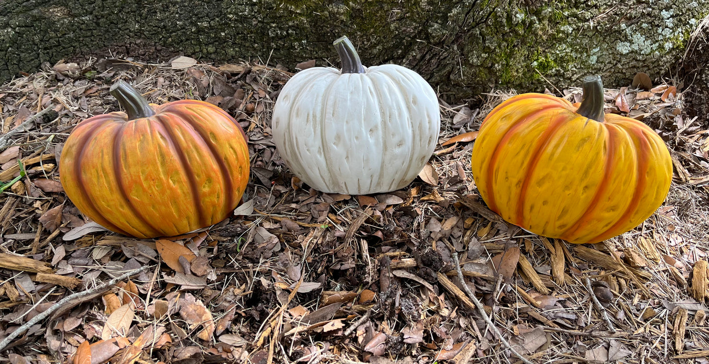 3 Piece Porcelain Pumpkins